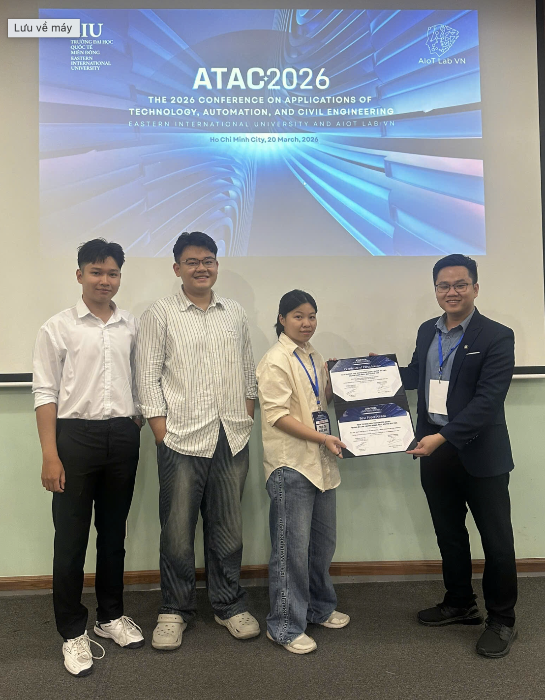 Best Paper Award — ATAC 2026
